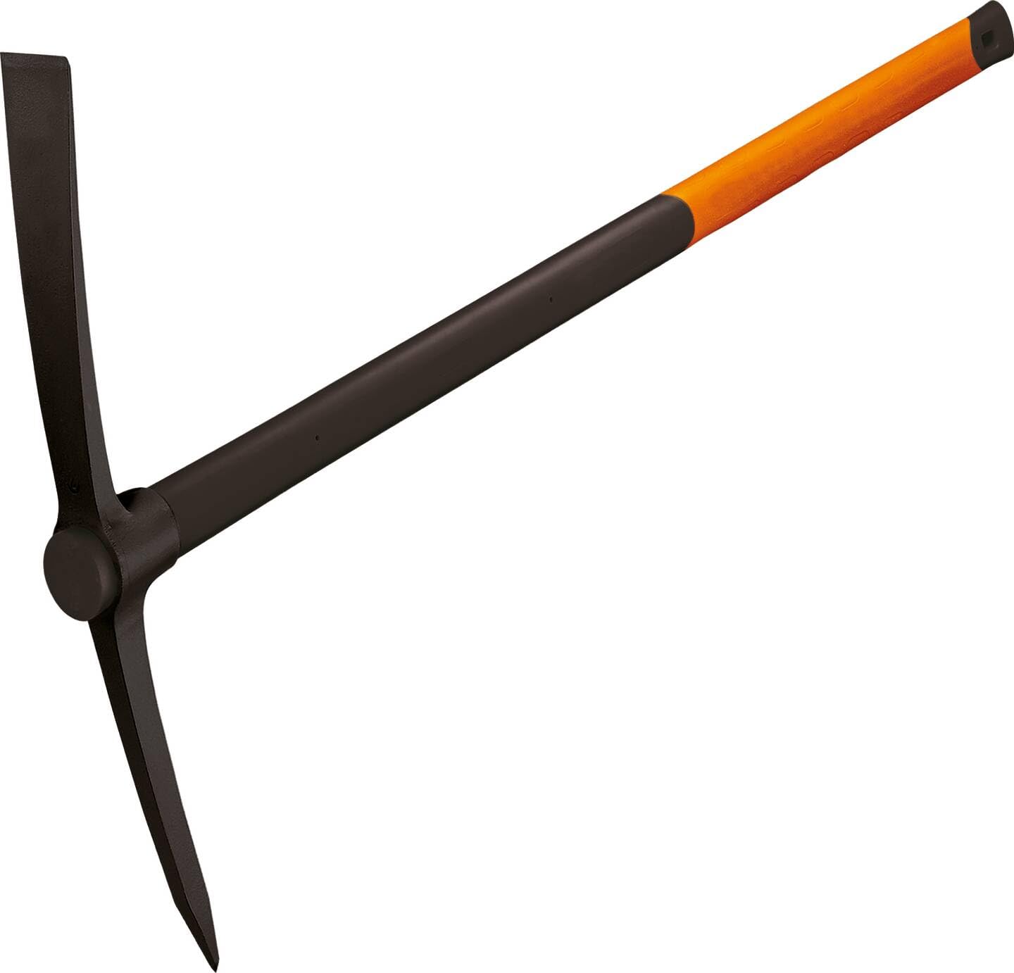 Fiskars Garden Pick 200, Length: 90 cm, Weight: 2.95 kg, Forged carbon steel head/Strong fibreglass handle, Black/Orange, 1001733 — image 1