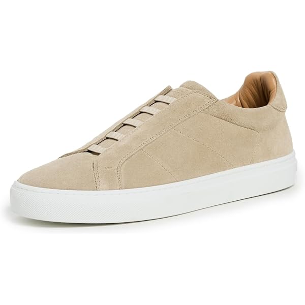 Amazon.com | GREATS Men's Charlie Low Sneakers, White White, 8.5