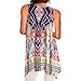 TOPUNDER Irregular Printing T-Shirt Sleeveless Blouse Loose Tunic Tank Tops for Women