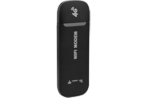 4G USB Portable WiFi, Supports B1 3 7 8 20 38 40 41 Multifunction Plug and Play Multi Portable 4G Router for Travel (Black)