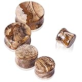 Natural Picture Jasper Stone Saddle Plug