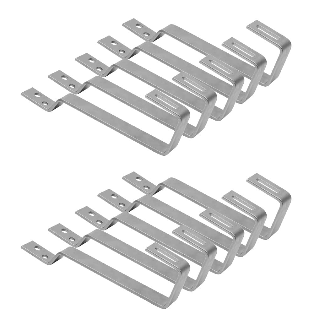 Pack of 10. Offgridtec© Beaver Tail Stainless Steel V2a Roof Hook for Surface Mounting PV Solar