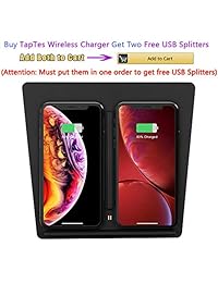 TapTes   Cargador inalámbrico modelo 3, almohadilla de carga de teléfono inalámbrico, accesorios de coche para cualquier dispositivo de teléfono, compatible con todos los dispositivos Tesla M3 excepto el rango estándar