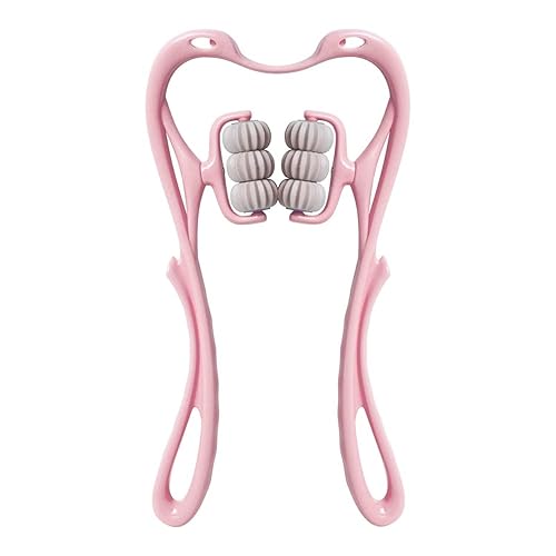 YUNYU Neck Massage Roller, Massage Stick Handheld with 6 Balls Massager Point, Pressure Point Neck Massager for Pain Shoulder Relaxer Muscle Relax Tension Relief