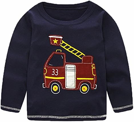 LuckyRabbit Little Boys Long Sleeve T Shirt Cartoon Cotton Tops 18M-6T