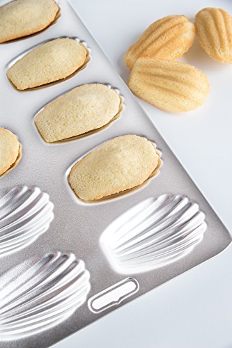 Fox Run 4729 Madeleine Pan, Tin-Plated Steel, 12-Molds