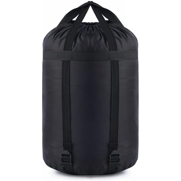 Sac De Rangement étanche 31x60 Cm - Nylon, Cordon De Serrage - Pour Couchage, Vêtements, Camping - Noir