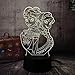 Frozen 3D LED Night Light Elsa Queen Anna Girl Princess Gift Cartoon Figure Desk Table Lamp Flash Gadget Decor Bedroom for Kids Gift(Elsa Anna)