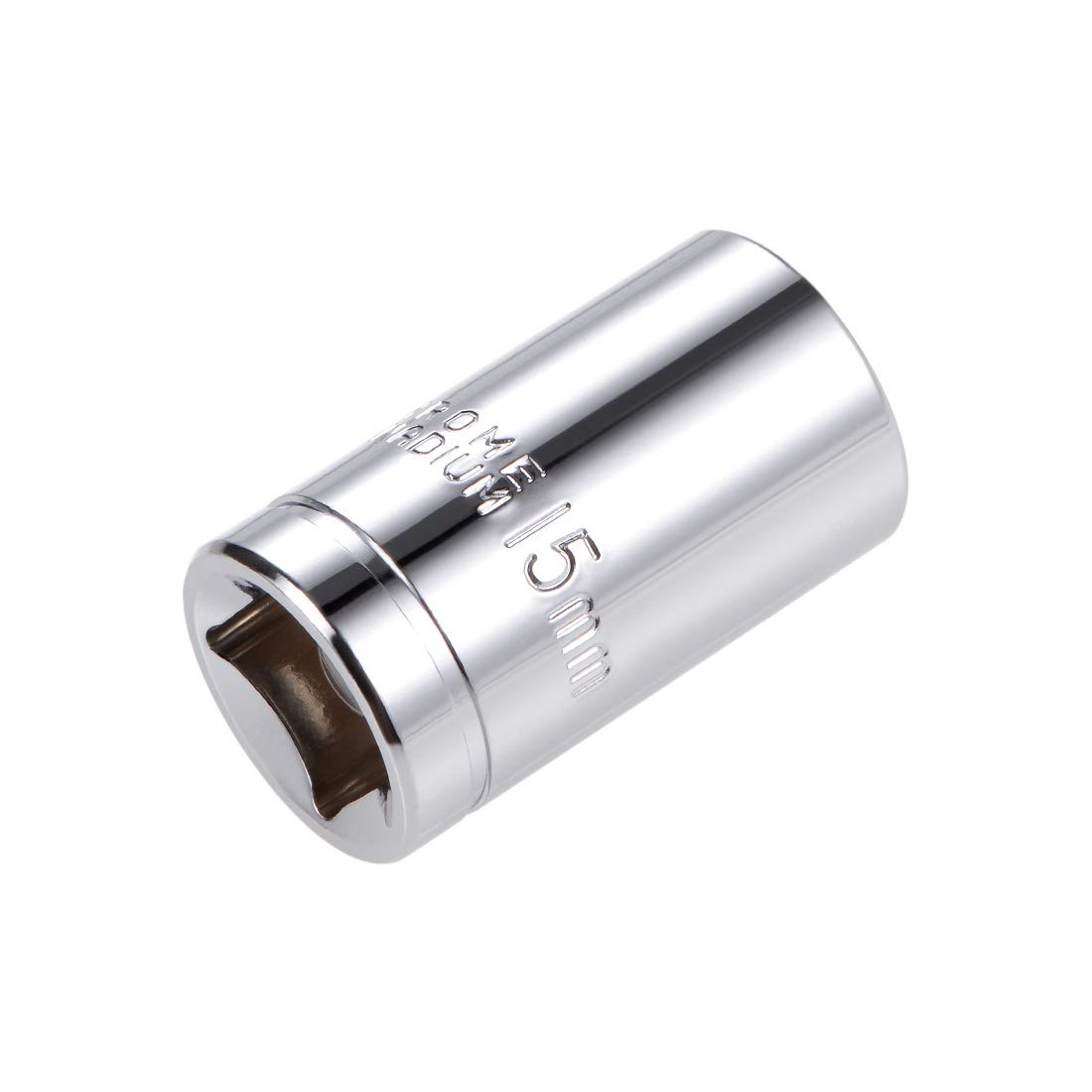 sourcing map 1/2-inch Drive E15 Universal Spline Socket Shallow 12 Point Cr-V Steel