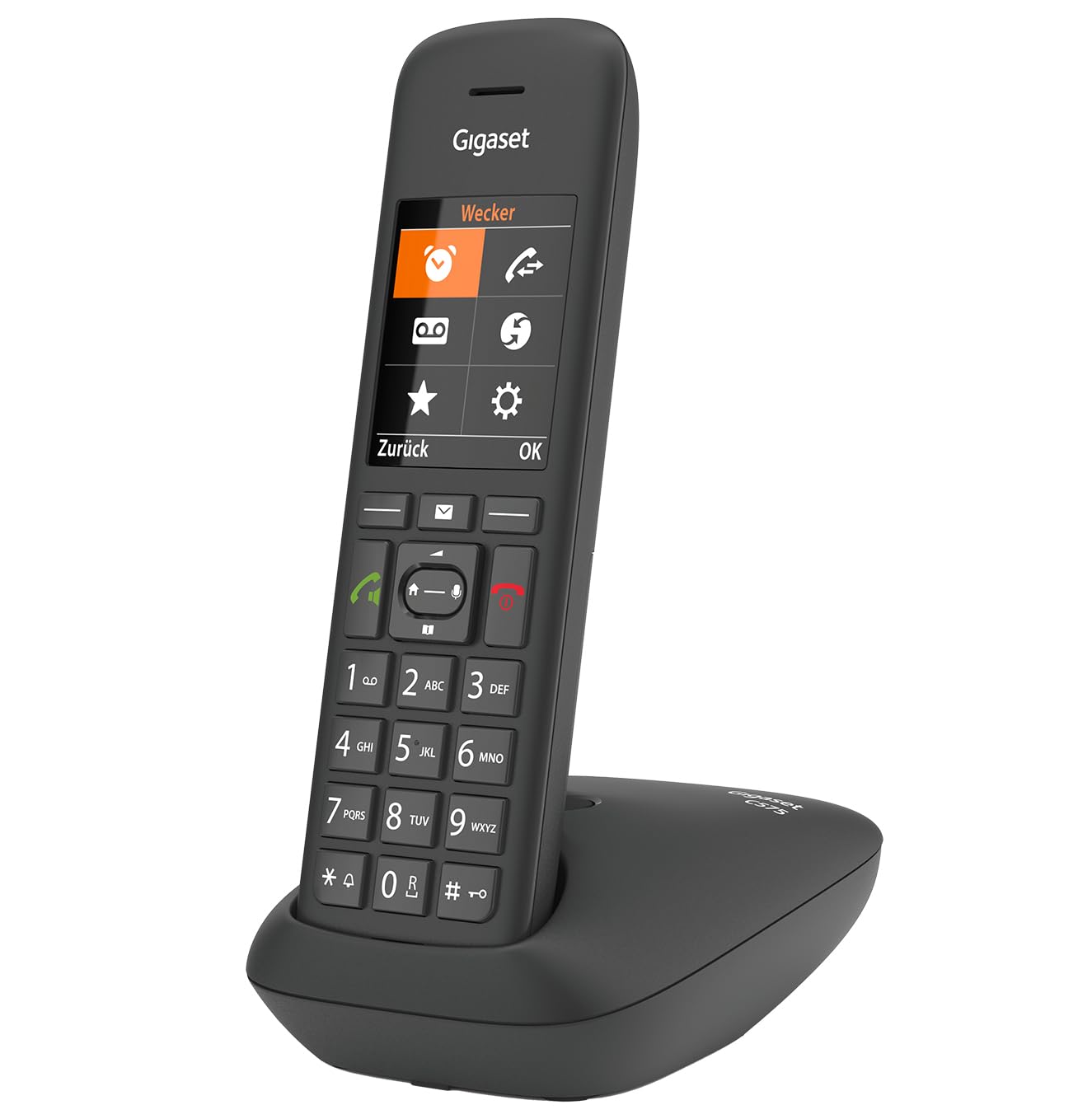 Gigaset C575 - Schnurloses DECT-Telefon - großes Farbdisplay mit moderner Benutzeroberfläche - Adressbuch für 200 Kontakte - Schutz vor unerwünschen Anrufen, schwarz [Deutsche Version]