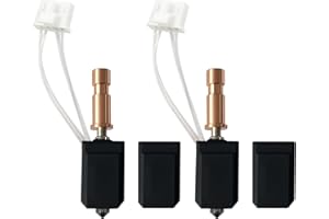 HzdaDeve 2PK 0.4MM Ceramic Hotend for Kobra S1 Combo Hot End Kit Print Head Block Heating Cartridge Thermistor Hardened Steel Nozzle with Extra 2PK Silicone Rod for Anycubic Kobra S1/ACE Pro