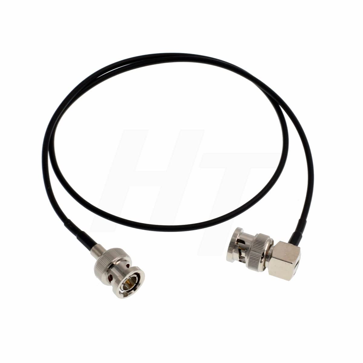 HangTon 3G HD SDI Right Angle BNC Video Coaxial Cable for Teradek Bolt Bond Hyperdeck Shuttle Atomos Shogun Inferno FS5 Camera Monitor, Thin Soft RG174 1.5M