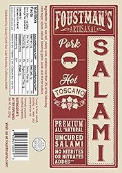 Foustman's Salami Hot Toscano Pork