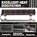 18 Inch LED Light Bar, Niking Auto 408W Quad Row Off Road LED Driving Lights Spot Flood Combo Beam Fog Lights Work Light for Trucks Polaris RZR Pickup ATV UTV SUV Marine Boat