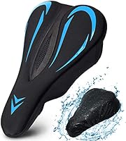 Souke Sports Gel Bike Seat Cover Road Bike Padded Saddle Comfortable Cushion for Outdoor Indoor Cycling Waterproof Seat Cover