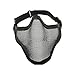 TOOGOO(R) 2 in 1 Protection Steel Mesh Face Mask with X400 UV Safety Goggles Airsoft Paintball, Black