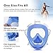 VICOODA Full Face Snorkel Mask for Kids and Adults [2018 New Version],180°Panoramic View,Anti-Fog,Anti-Leak,One Size Snorkeling Mask with GoPro Mount, Head Full Face Snorkel Mask - Blue