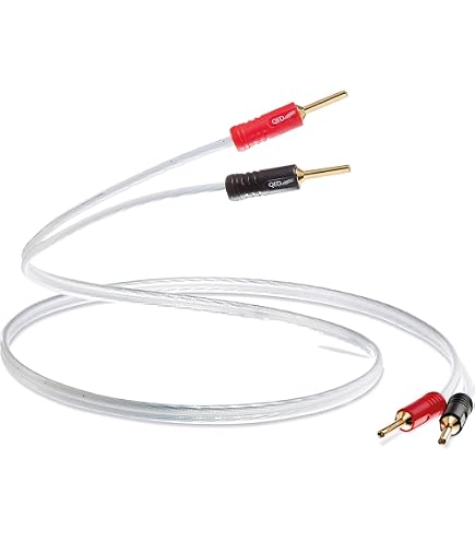 QED XT40i Cavi Per Diffusori 3m – Tecnologia X-Tube, Connettori Banana Airloc, Rame OFC 99.999%, Dielettrico Air Gap
