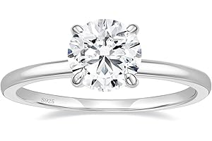 POMODA 1.5 CT Moissanite Engagement Rings for Women D Color VVS1 Clarity 925 Sterling Silver Round Cut Halo Moissanite Wedding Promise Band Rings Valentine's Day/Anniversary/Christmas Size 4-10