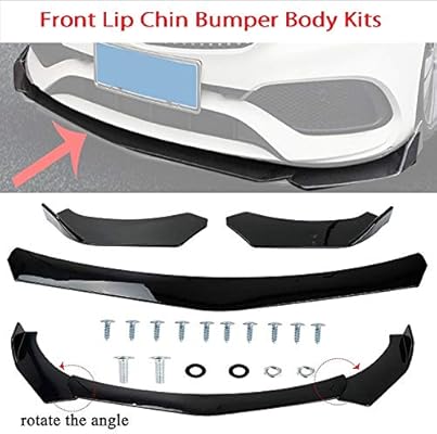 Amazon Com Bettercloud Universal Front Bumper Lip Body Kit Spoiler Chin Spoiler Pu Front Bumper Lip Fit For Honda Civic Bmw Benz Mazda Ford Lexus Automotive