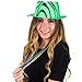 Tigerdoe Party Favors - Neon Hats with Bead Necklaces (Total 48 PC) - Neon Glow Hats - 80s Theme Party Supplies