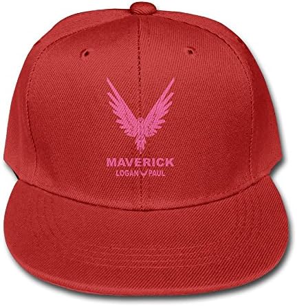 Kid's Logan Paul Logo Maverick Pink Unisex Flat Brim Baseball Hats 100% Cotton Adjustable Hip Hop Caps For Children Youth Boys Girls Kids