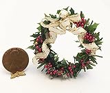Dollhouse Miniature Artisan Holiday Wreath