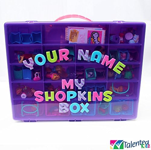 Talented Kidz Personalized Shopkins Compatible Organizer, Purple