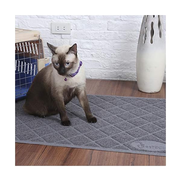 PetTech Jumo Tappetino Lettiera Gatto, 89 x 58 cm, Design alla Moda, Senza ftalati, Cattura e trappole lettiera…