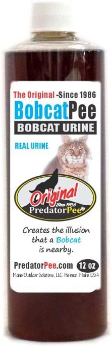 Predator Pee 100% Bobcat Urine - Territorial Marking Scent - Creates Illusion That Bobcat is Nearby - 12 oz