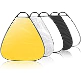 Selens 5-in-1 Triangle Reflector (32 Inch) with Handle for Photography Photo Studio Outdoor Lighting