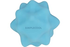 SIMPLECOOL Small Massage Ball. Solid Spiky Bumpy Massage Balls for Deep Tissue Trigger Point Myofascial Release. Massager Tool for Foot Plantar Fasciitis Muscle Knot Pain Relief Yoga Fitness. 2.2×2.1 in (Blue)