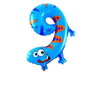 بالونة تزيين حفلات أعياد الميلاد رقم 9 من كرتون أنيمال 43 18 سم