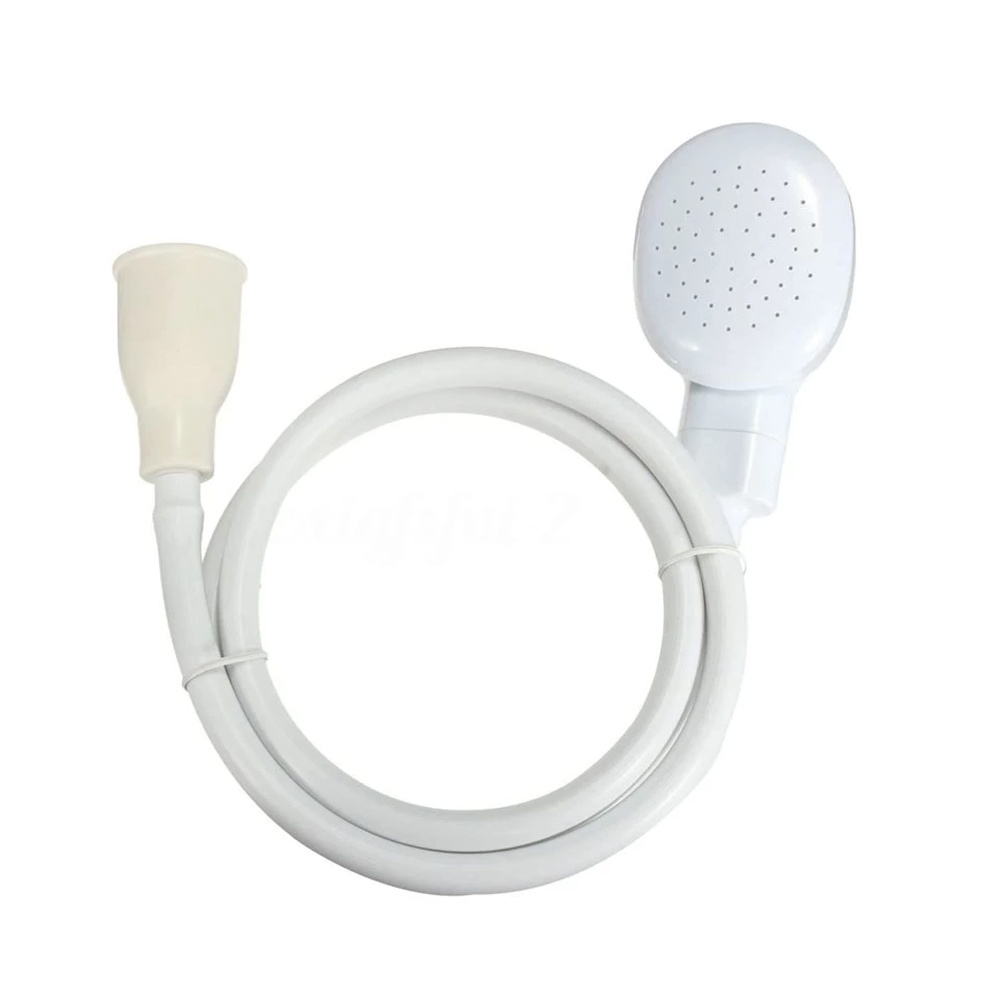 Plastific Dog Shower Sprayer Pet Dog Cat Shower Head, Hair Wash & Full Body Shower Sprayer Attachment, for Fast and Easy Home Dog Cleaning Pet Shower Sprayer (125cm - White Oval Shaped)