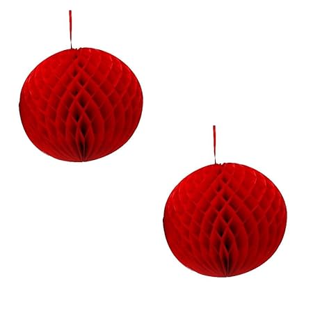 Traditional Folding Hanging Paper Ball Decoration Honeycomb 40cm