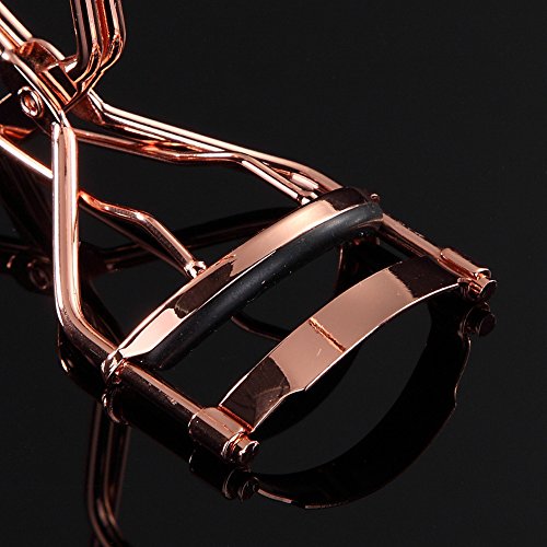 WOKOTO Rose Gold 3 in 1 Eyelash Curler and False Eyelash Applicator and sissors Eye Lashes Clip Eyelash Extensions Tweezers for Easy Lash Makeup