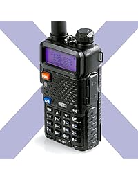BTECH UV-5X3 Radio VHF de 5 bandas de 5 vatios, 1.25M, UHF, Amateur (jamón), Incluye antena de banda dual, Antena 220, Auricular, Cargador y más
