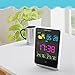 KINGEAR PDK0004 Weather Station Table Clock Digital Alarm Clock with Large Night Lighting LCD Screen Indoor/Outdoor with Temperature/Humidity/Forecast