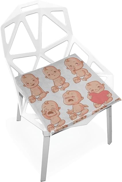 Mignon Petit Bebe Bande Dessinee Enfant Personnalise Doux Antiderapant Carre Mousse Coussin Chaise En Mousse Coussins Siege Pour La Cuisine A Domicile Salle A Manger Fauteuil Roulant 16 X 16 Pouces Amazon Fr