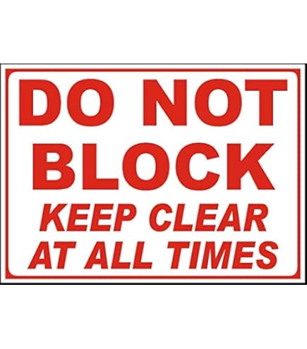 SmartSign Do Not Block This Door Label - 5x7 Inch Reflective Safety Sign With 3M Engineer Grade