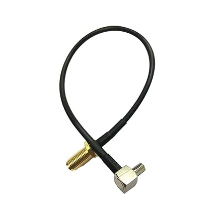 VHLL Hot 1pcs SMA Female Jack to TS9 Male Right Angle Pigtail Coaxial Cable Antenna 22cm