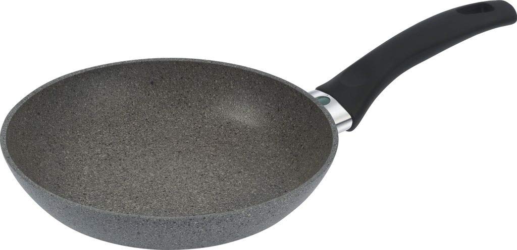 BALLARINI Non-Stick Frying Pan, Suitable for induction, With temperature control, 20 cm, Aluminium, Ferrara Granitium, Grey