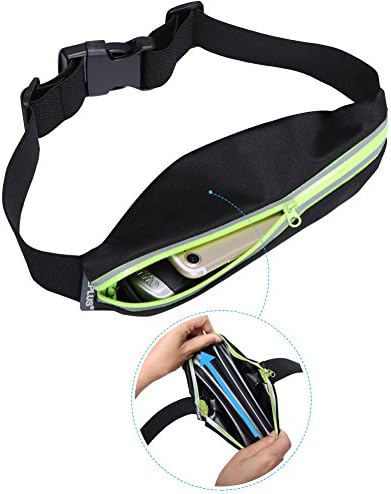 WEPLUS Reflective Running Belt Adjustable Gym Elastic Waist Pack Bag for Men Women Kids