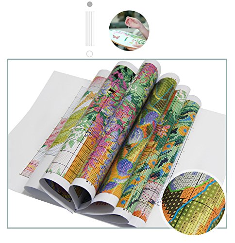 Cross Stitch Embroidery Starter Kit including 14 Count 12"x16" classic reserve Aida colored threads and tools The Lighthouse(No Frame) - Thumbnail 4