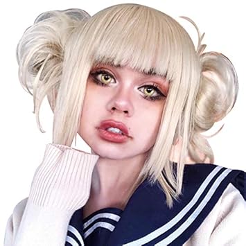 Amazon Com Laubeaute Anime Cosplay Wig Golden Straight Hair Clip