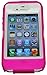 Iphone 4 4S Body Armor Defender - Comparable to Otterbox Defender + 1pc 3ft data cable (Hot Pink on White) by Lucky