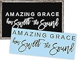 Amazing Grace Stencil for Painting Wood Signs, Reusable and Thick, by Barn Star