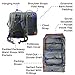 Cabin Max Equator 2.0 Flight Approved Backpack with Rain cover, perfect hiking backpack and travel backpack - 22x14x9 compatible with American Airlines (Grey/Orange)