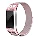 SWEES Metal Bands Compatible Fitbit Charge 2, Stainless Steel Metal Magnetic with Diamond Dressy Design Replacement Wristband Small (5.5