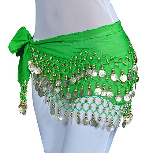 Belly Dance Belt Wrap Hip Scarf Skirt Waistband Coins Sequins Hip Scarf